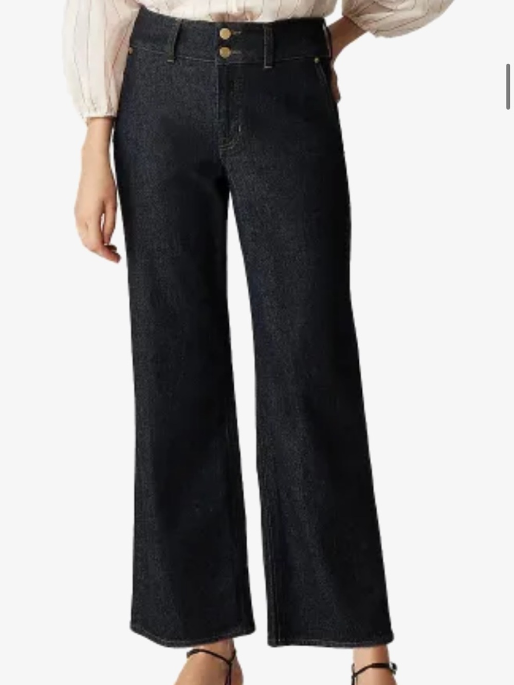 Jcrew Trouser wide leg indigo jeans